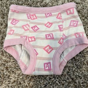 NWOT Cat & Jack Pink and White Patterned Training Pants